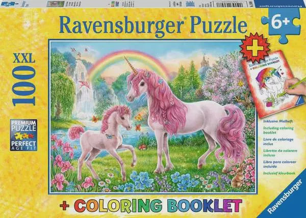 Magical Unicorns 100 pcs + Coloring Book