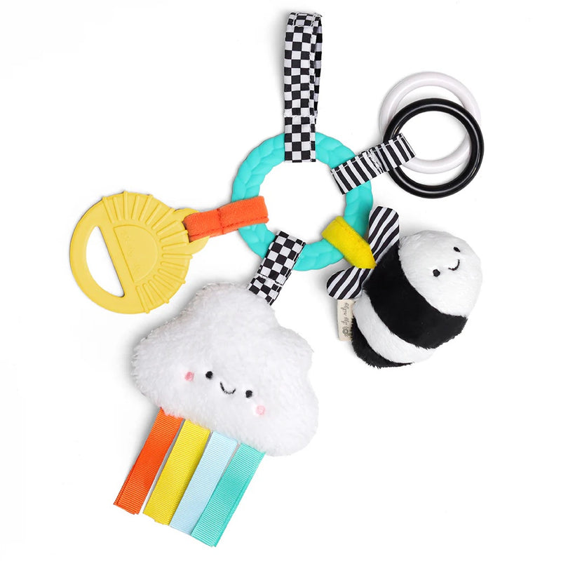 Bitzy Busy Ring Teething Toy - High Contrast