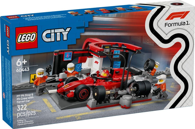 F1 Pit Stop & Pit Crew with Ferrari Car - 60443