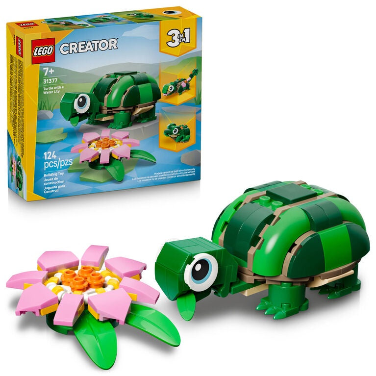 Turtle with a Water Lily Flower 31377