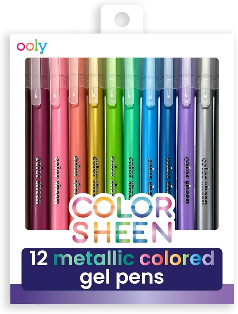 Color Sheen: Metallic Colored Gel Pens (Set of 12)