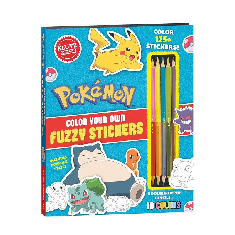 Klutz Pokemon Colour Your Own Fuzzy Stickers