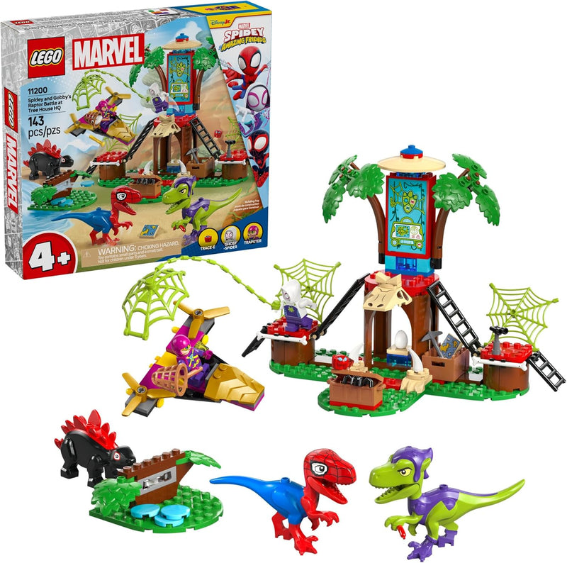 Spidey and Gobby's Raptor Battle at Tree House HQ - 11200