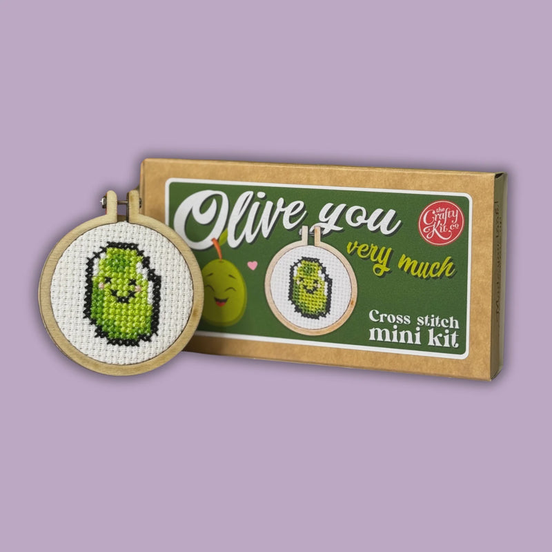 Olive You Very Much Mini Cross Stitch Kit