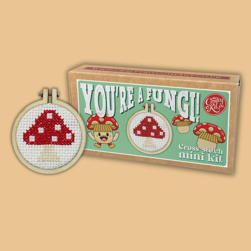 You're a Fungi Mini Cross Stitch Kit
