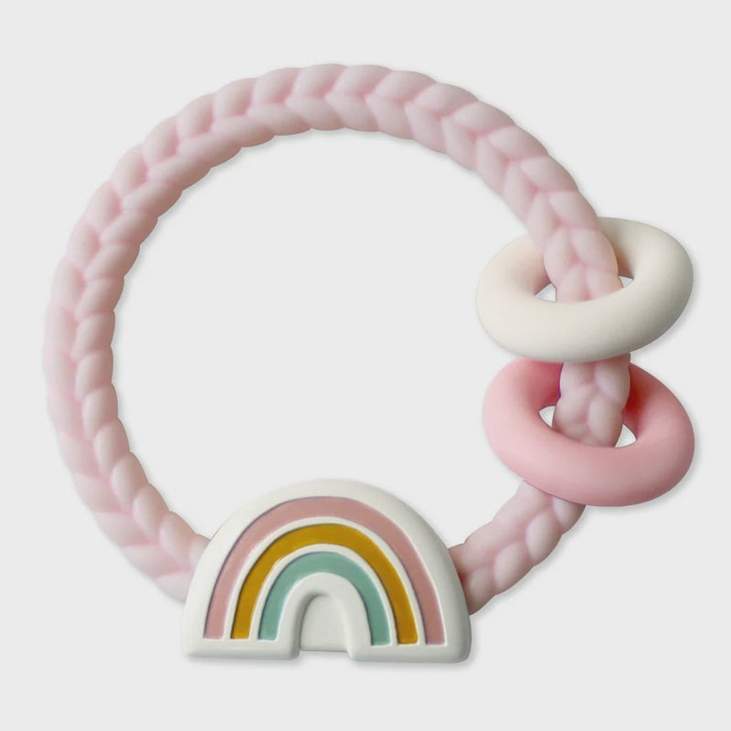Ritzy Rattle Silicone Teether - Rainbow