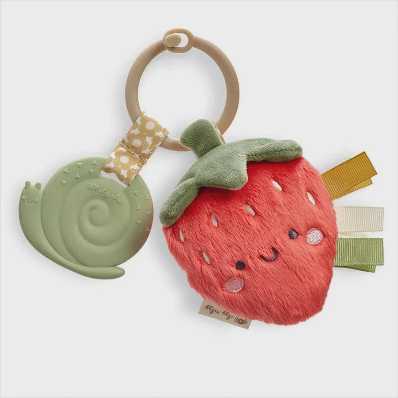 Itzy Pal Plush and Teether - Strawberry