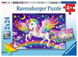 Unicorns & Pegasus 2x24 pc Puzzle