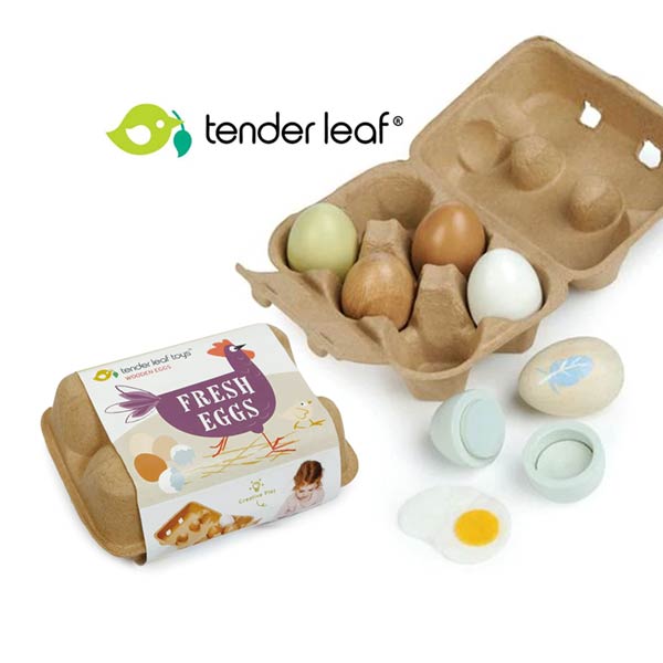 Tender Leaf Wooden Eggs at Kaboodles Toy Store