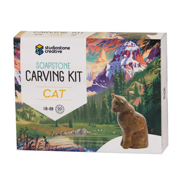 Cat Soapstone Carving Kit at Kaboodles Toy Store Vancouver